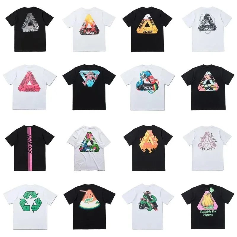 Palace Tri-Force Triangle Logo Graphic T-Shirt Black White