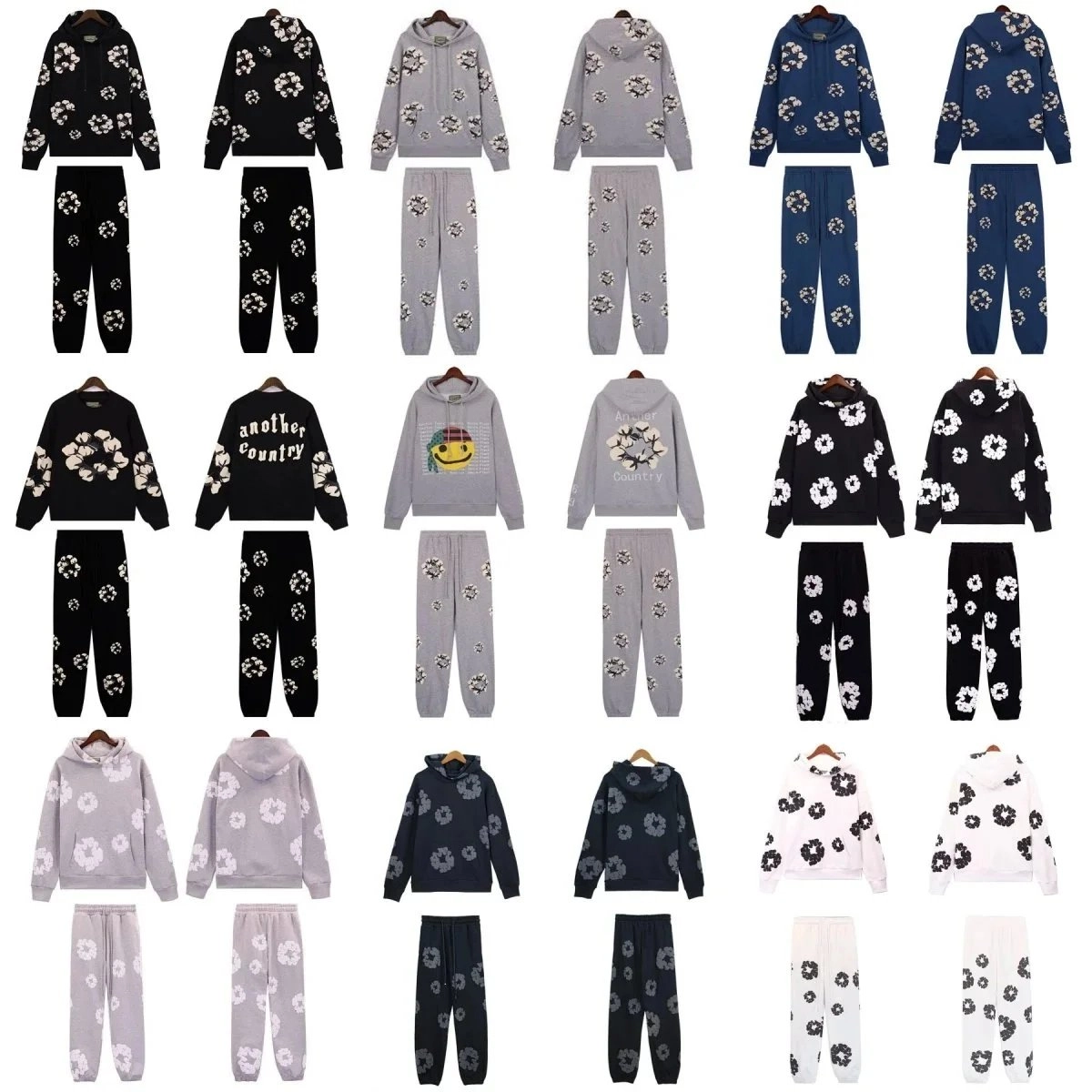 Another Country Floral Print Hoodie and Jogger Set