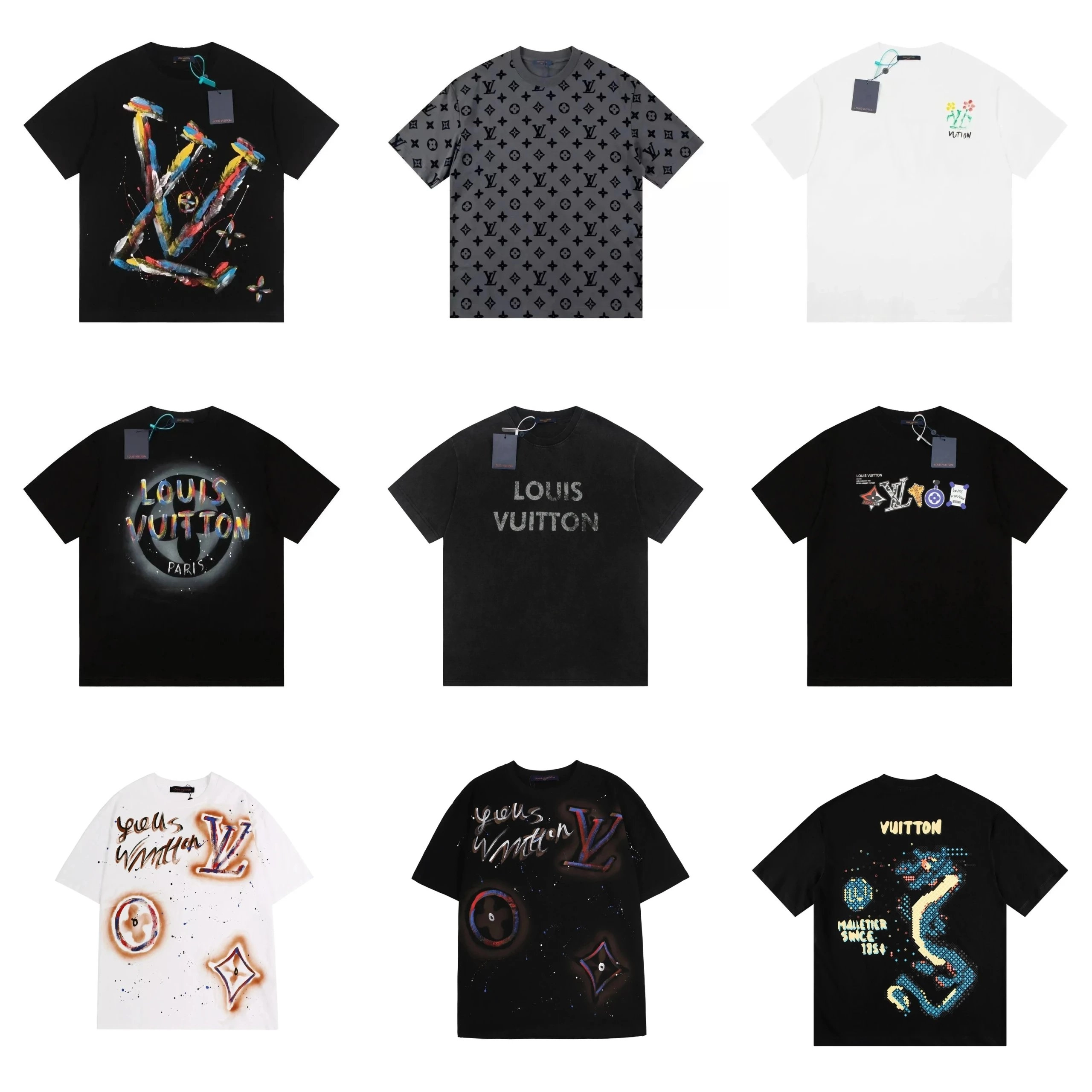Louis Vuitton Monogram All-Over Print Grey T-Shirt