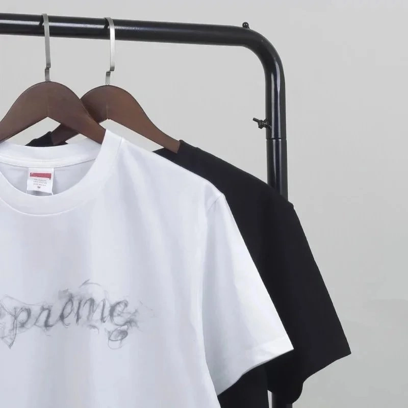 Supreme Smoke Logo T-Shirt White Cotton Graphic Tee