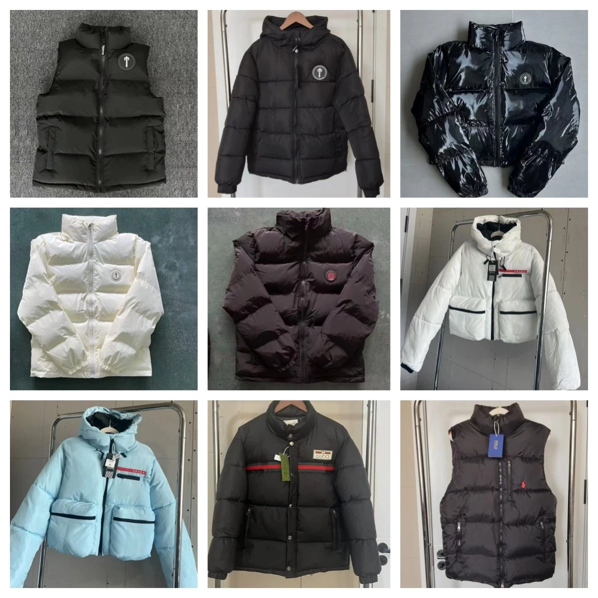 Thom Browne Black Puffer Vest with Signature Logo Patch