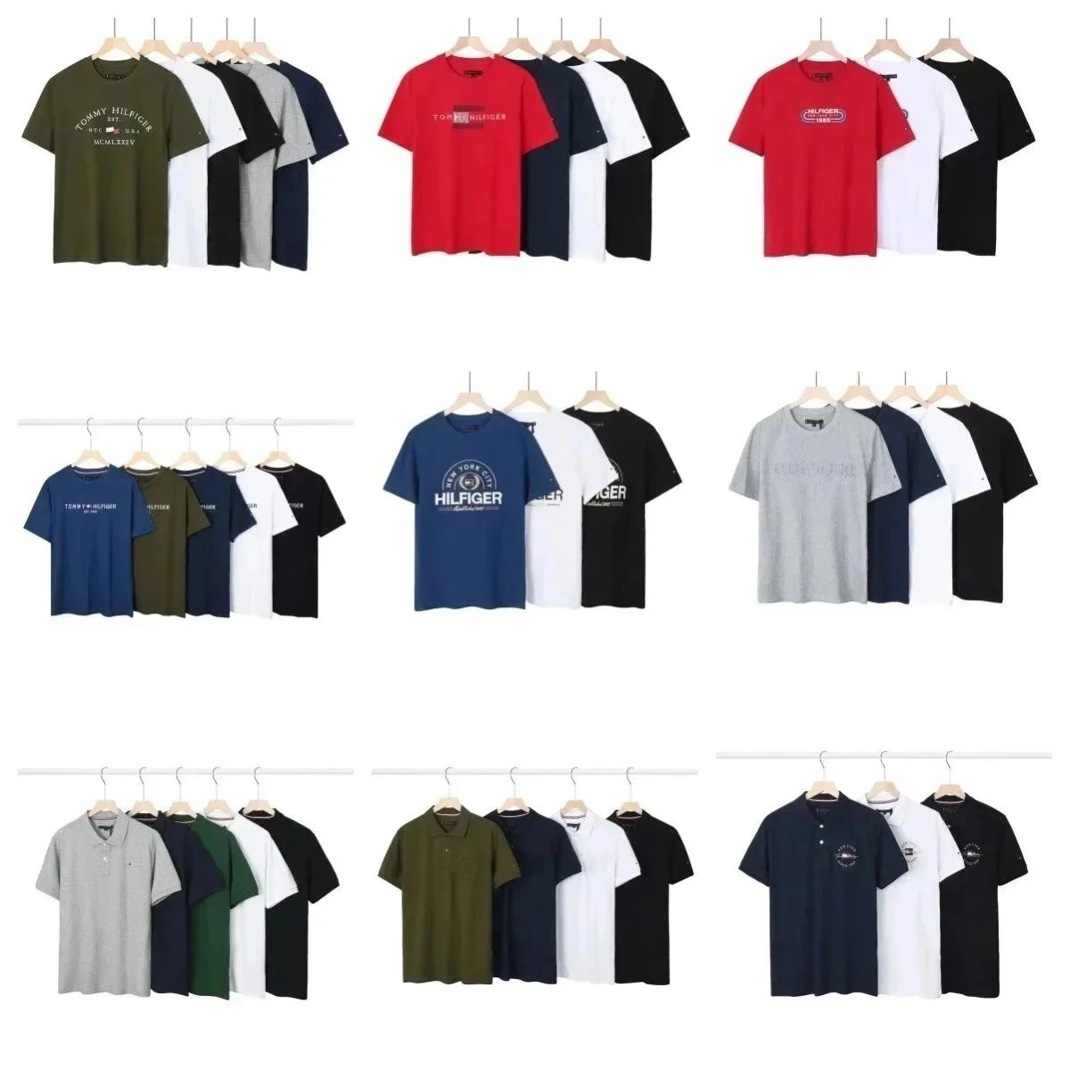 Tommy Hilfiger Classic Logo T-Shirt Olive Green Arch Print
