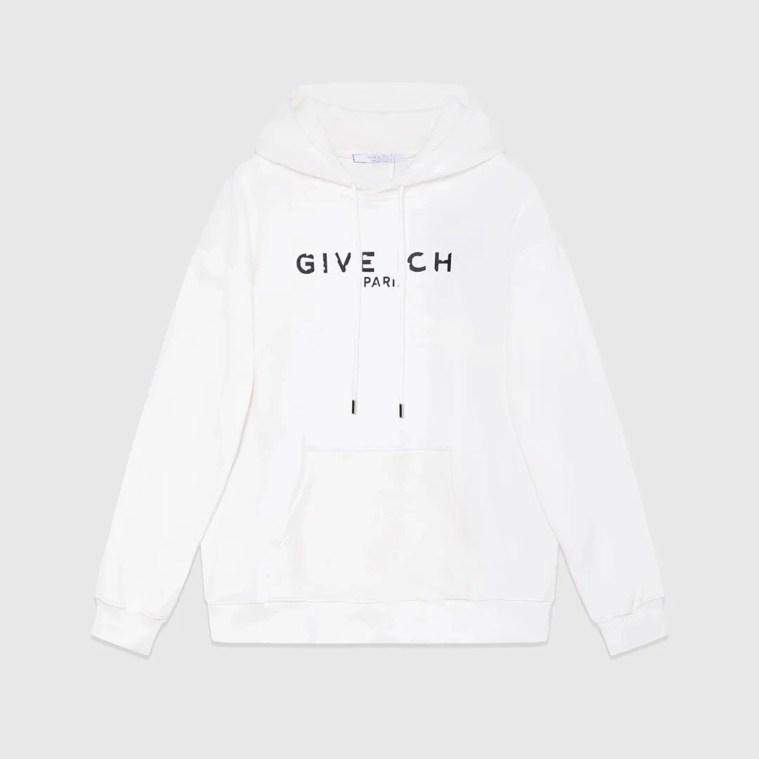 Givenchy White Hoodie with Bold Logo Print