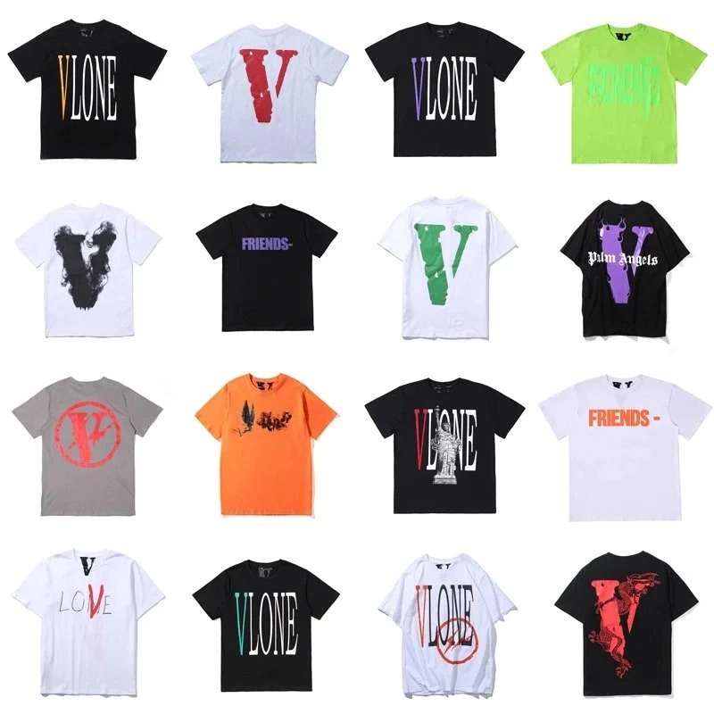 Vlone Classic Logo T-Shirt Black Multi-Color Print
