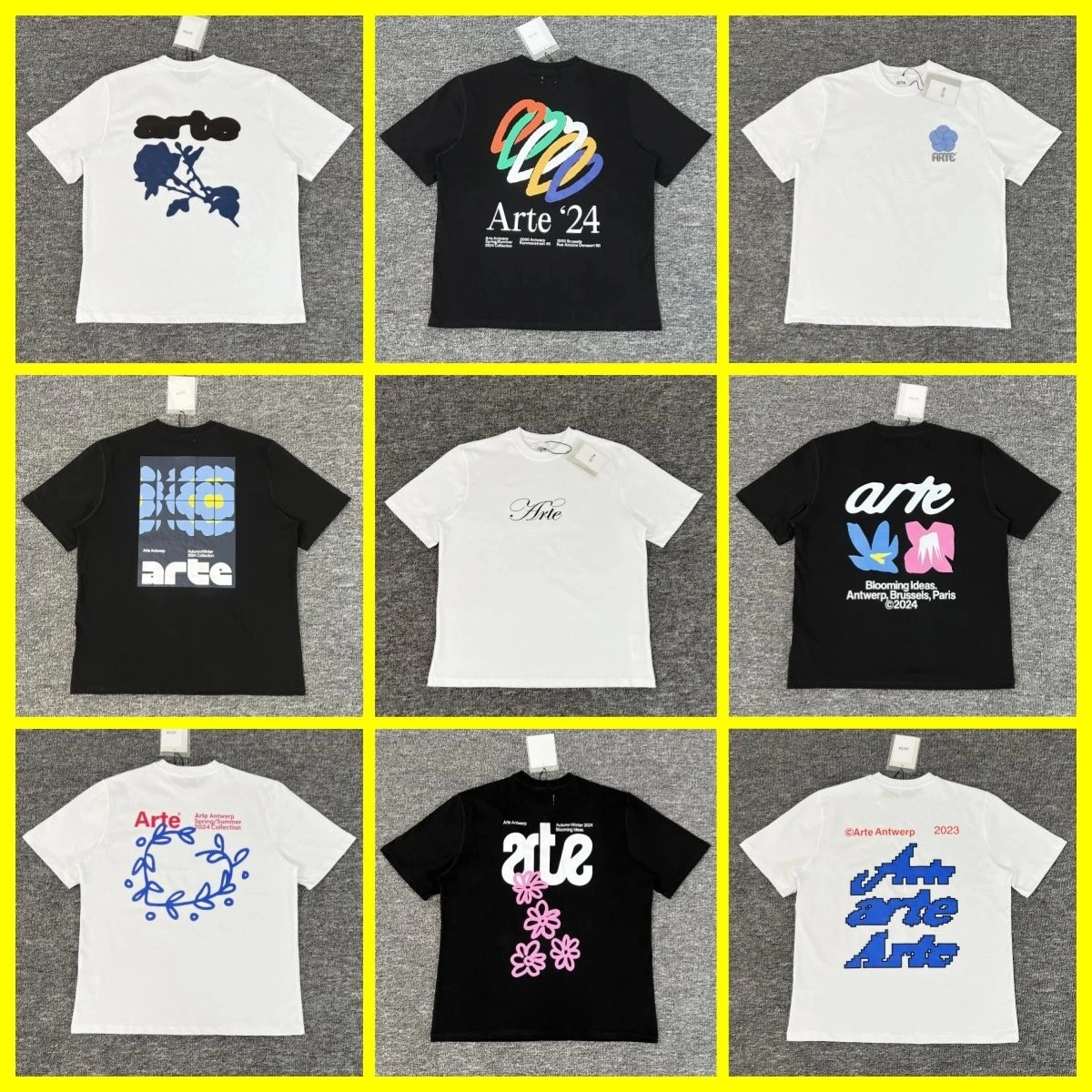 Arte '24 Multicolor Abstract Graphic T-Shirt Black
