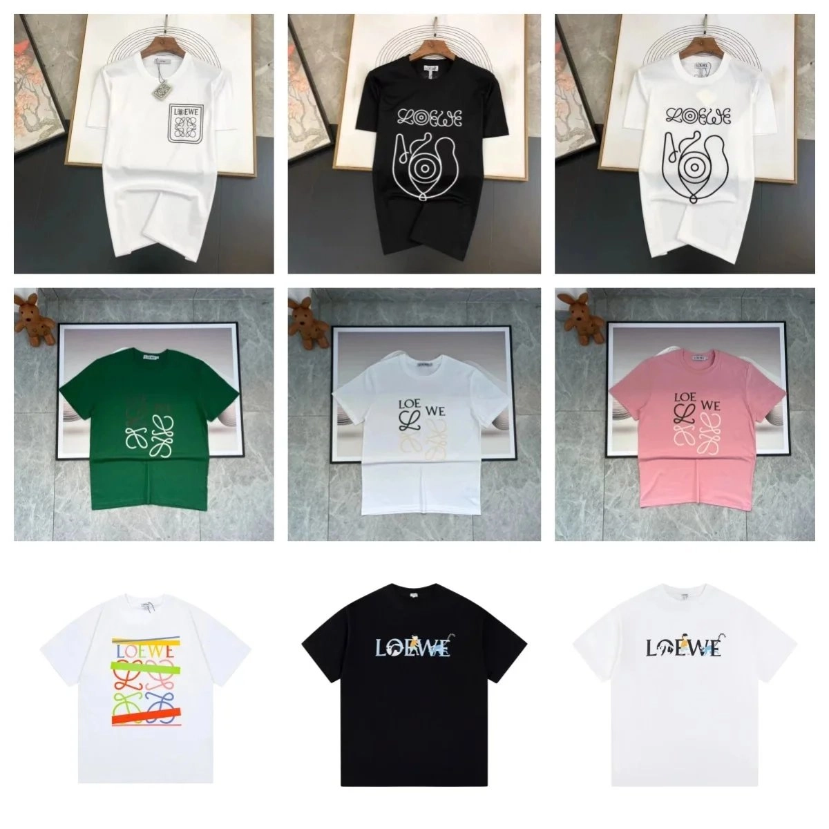 LOEWE Anagram Logo Graphic T-Shirt in White with Square Patch