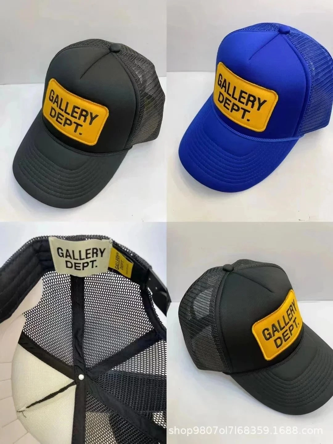 GALLERY DEPT. Mesh Trucker Cap with Yellow Patch Logo