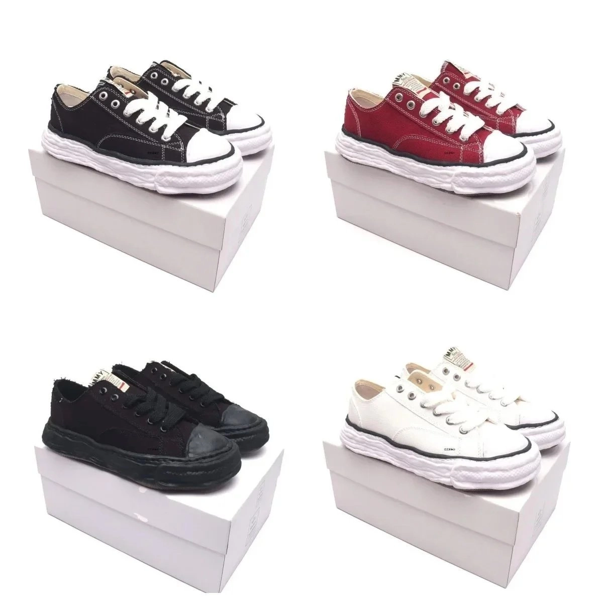 Maison Margiela Replica Sneakers - Black White Red All-White