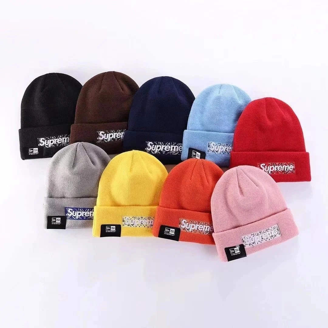 Supreme New Era Box Logo Beanie Knit Cap - Multiple Colors