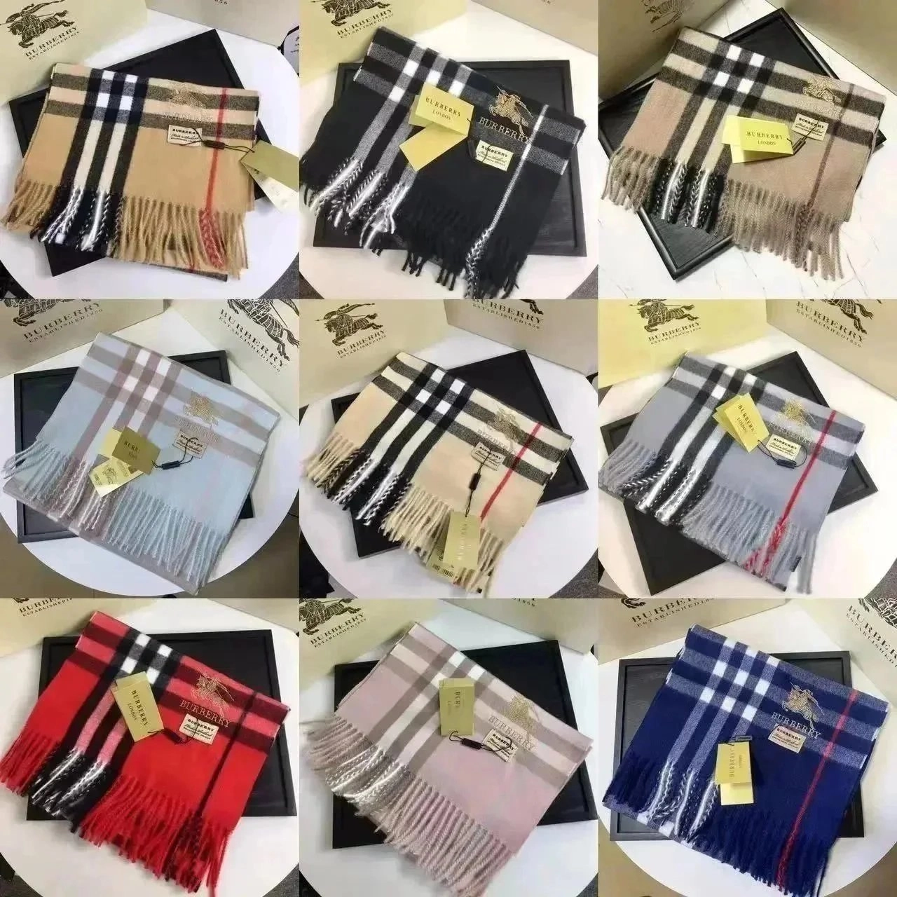 Burberry Classic Check Cashmere Scarf - Iconic Nova Check Pattern