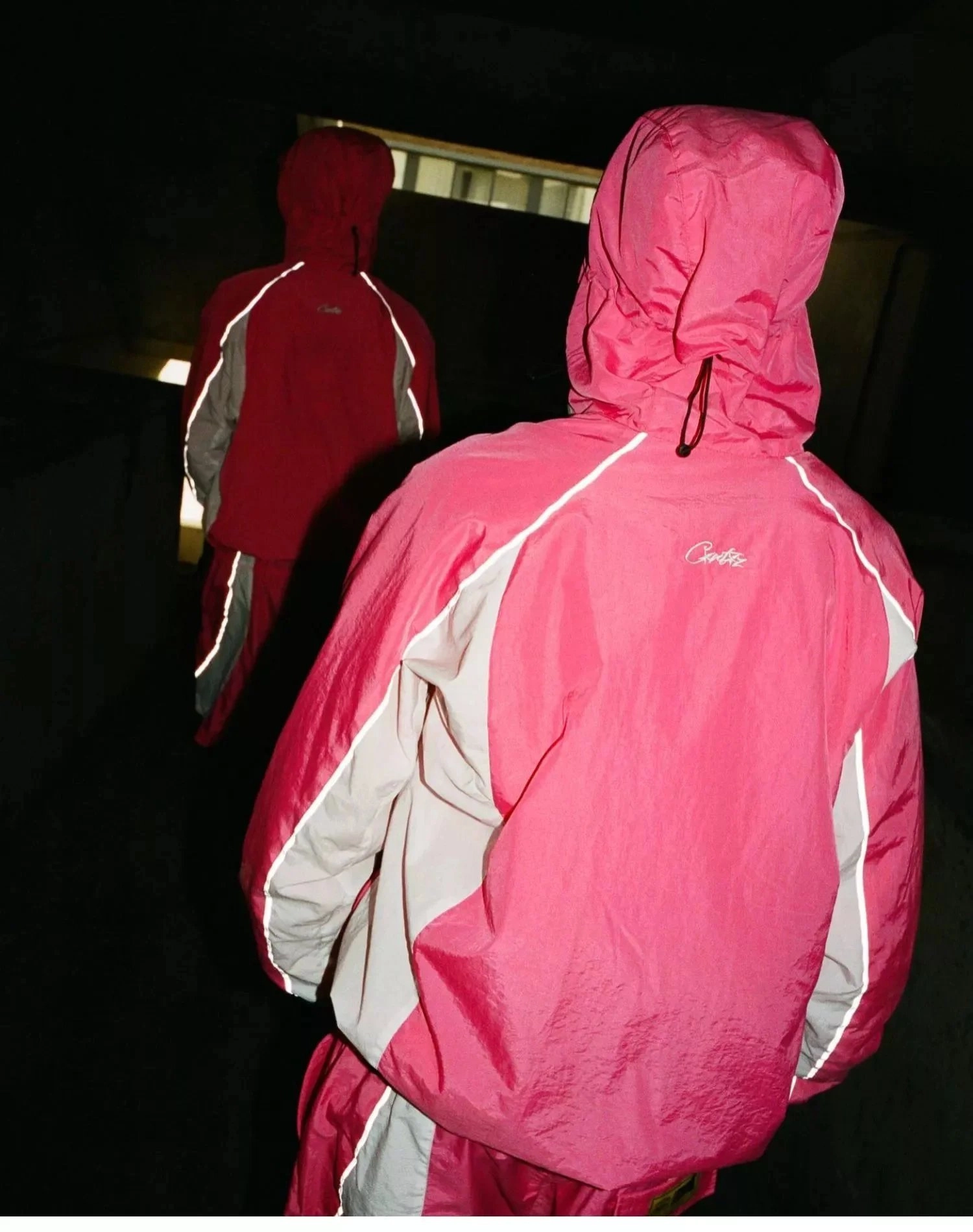 Crooks & Castles Reflective Hooded Windbreaker - Hot Pink
