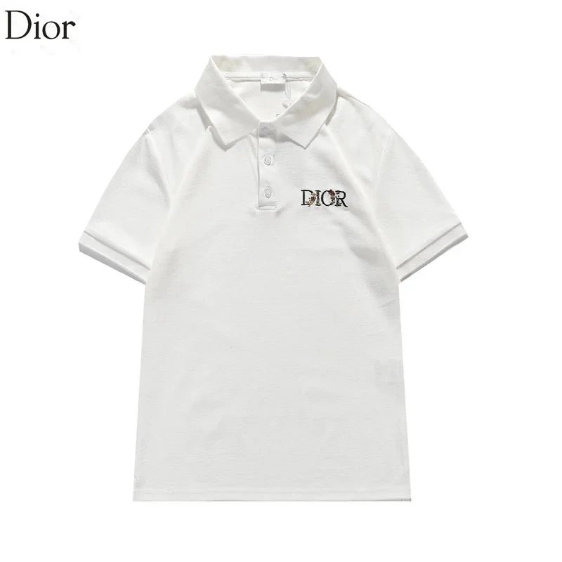 Dior White Polo Shirt with Embroidered Logo