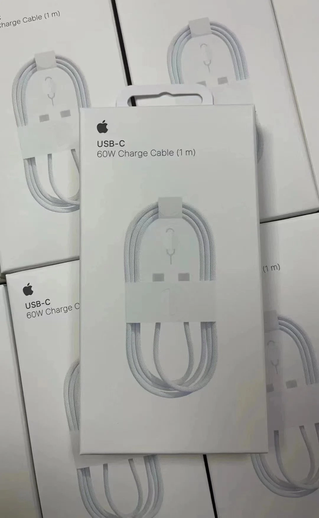 Apple USB-C 60W Charge Cable 1m White Braided Fast Charging