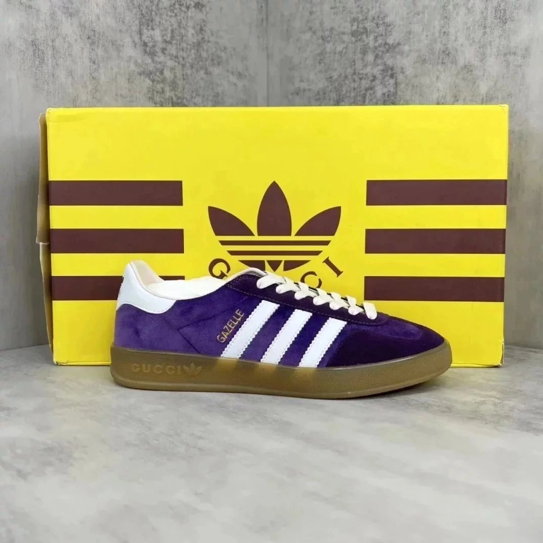 Adidas Gazelle x Gucci Purple Suede Collaboration Sneaker