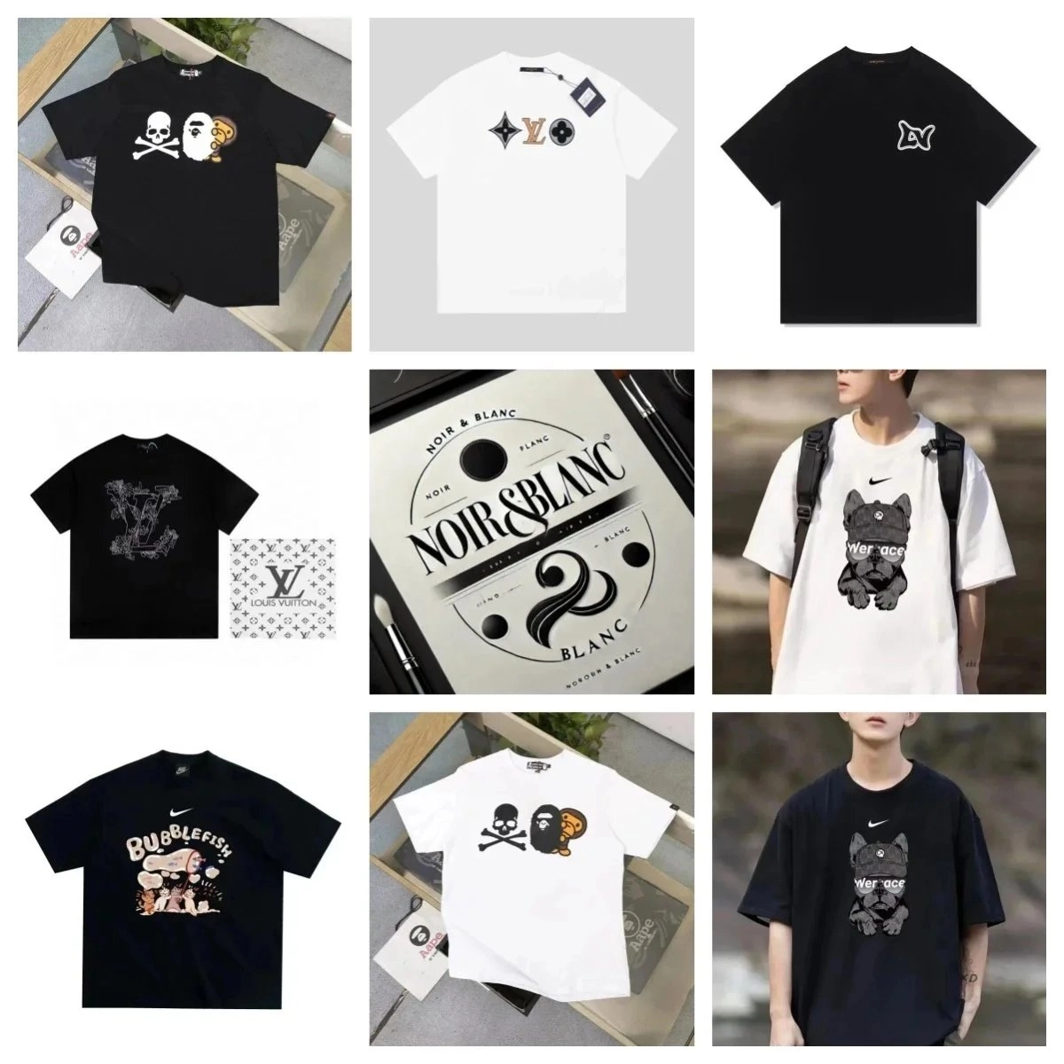 BAPE Skull & Ape Head Crossbones Black T-Shirt