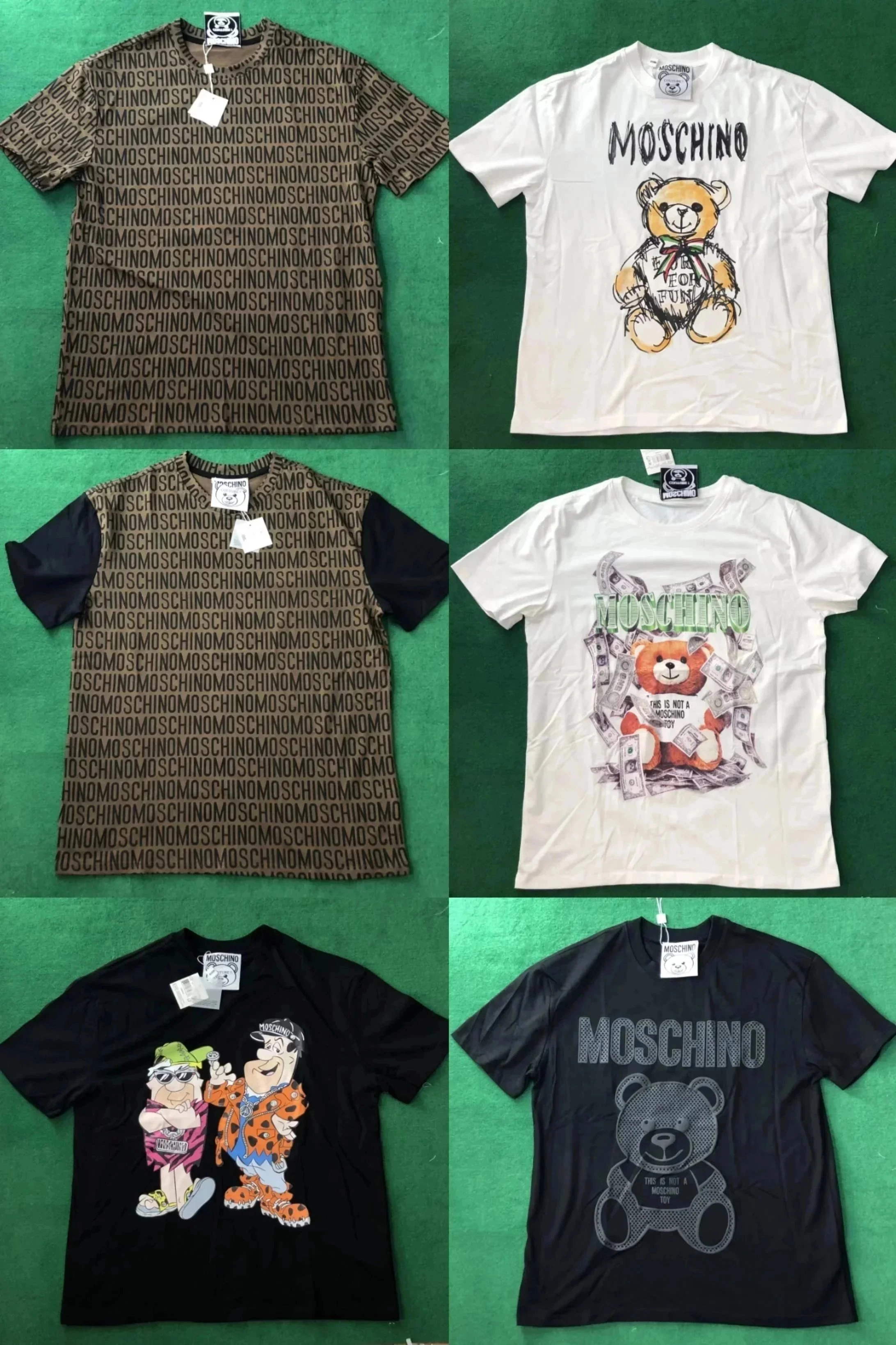 Moschino Bear Graphic Print Cotton T-Shirt White