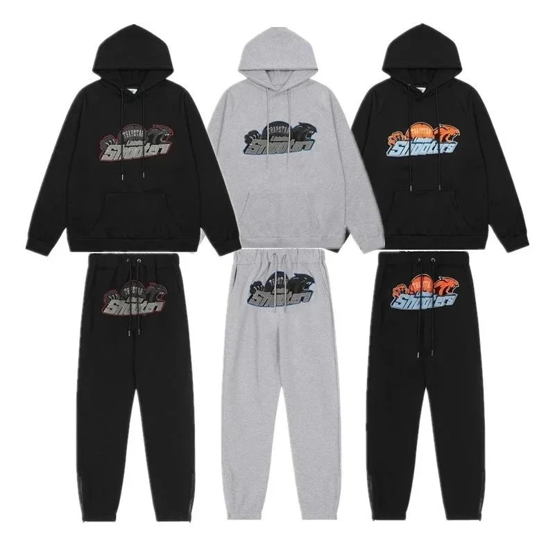 Snooters Panther Graphic Hoodie and Jogger Set - Black/Grey