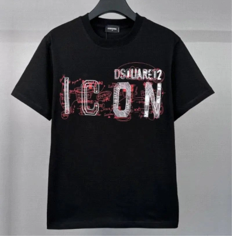 Dsquared2 Icon Graphic Print Black Cotton T-Shirt