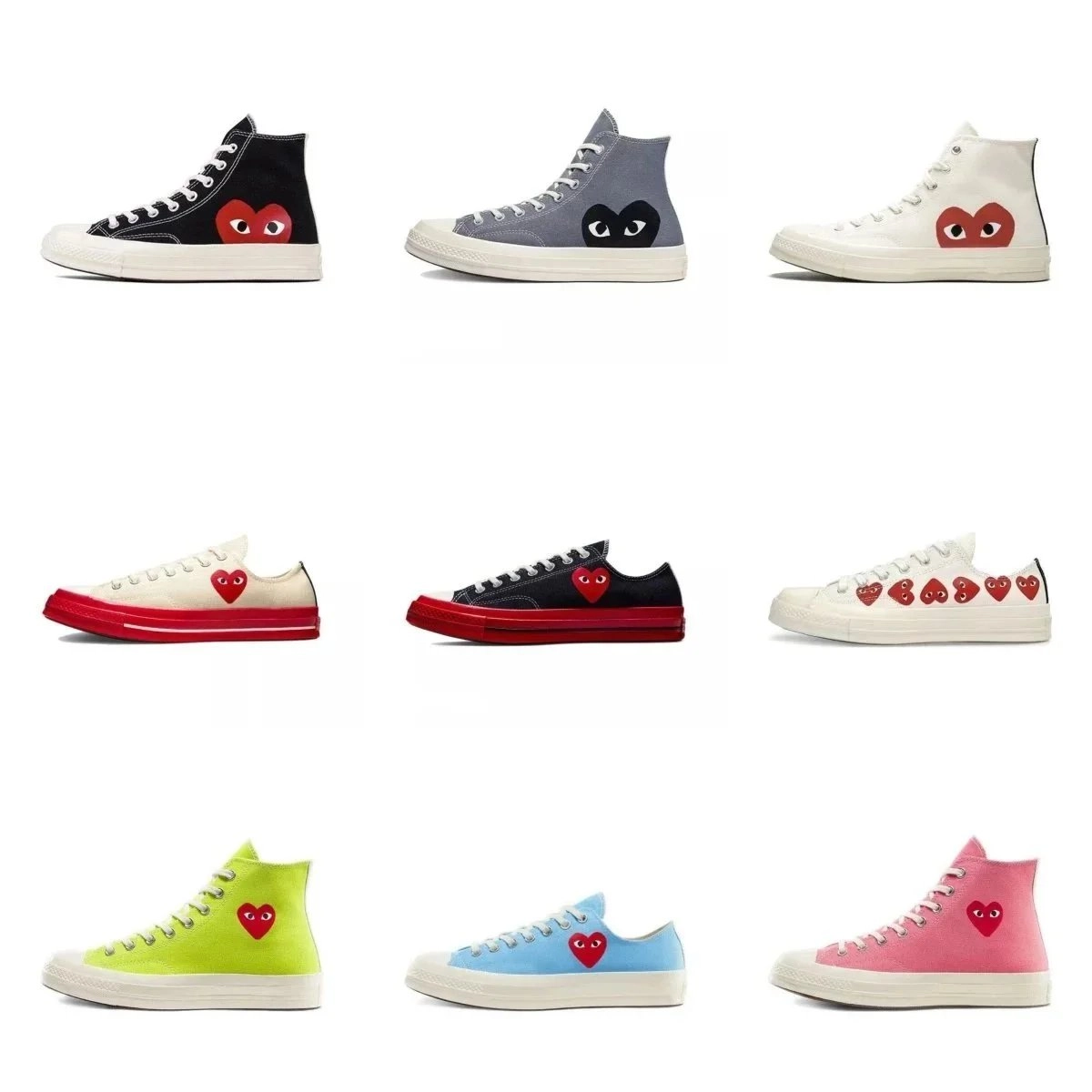 Comme des Gar&ccedil;ons Play x Converse Chuck 70 Heart Logo Sneakers
