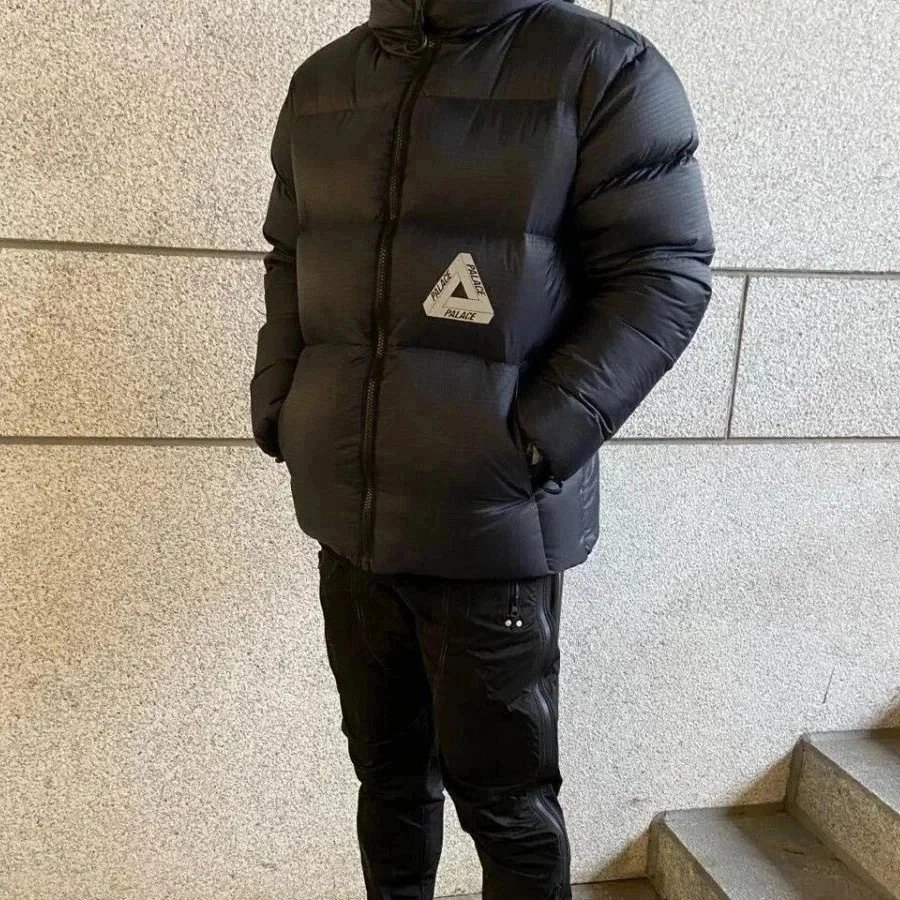 Palace Tri-Ferg Puffer Jacket Black Quilted Down Fill