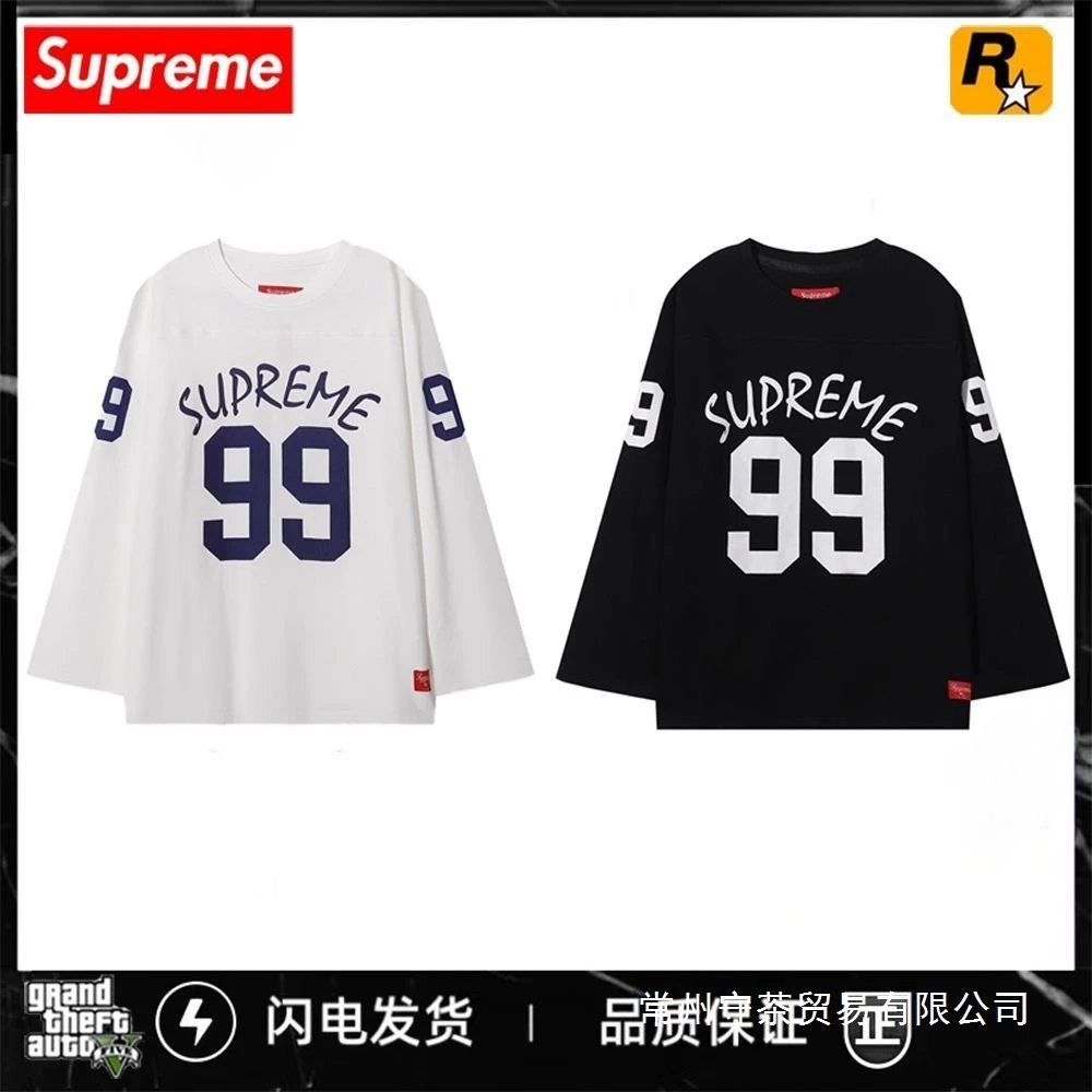 Supreme 99 Jersey Long Sleeve T-Shirt White/Black