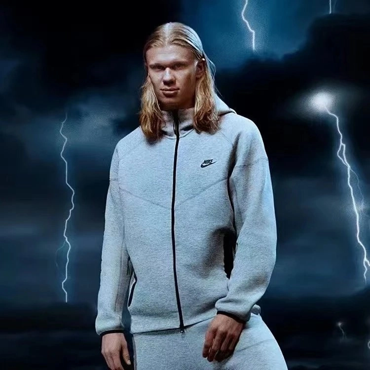 Nike Tech Fleece Full-Zip Hoodie Gray with Black Zip