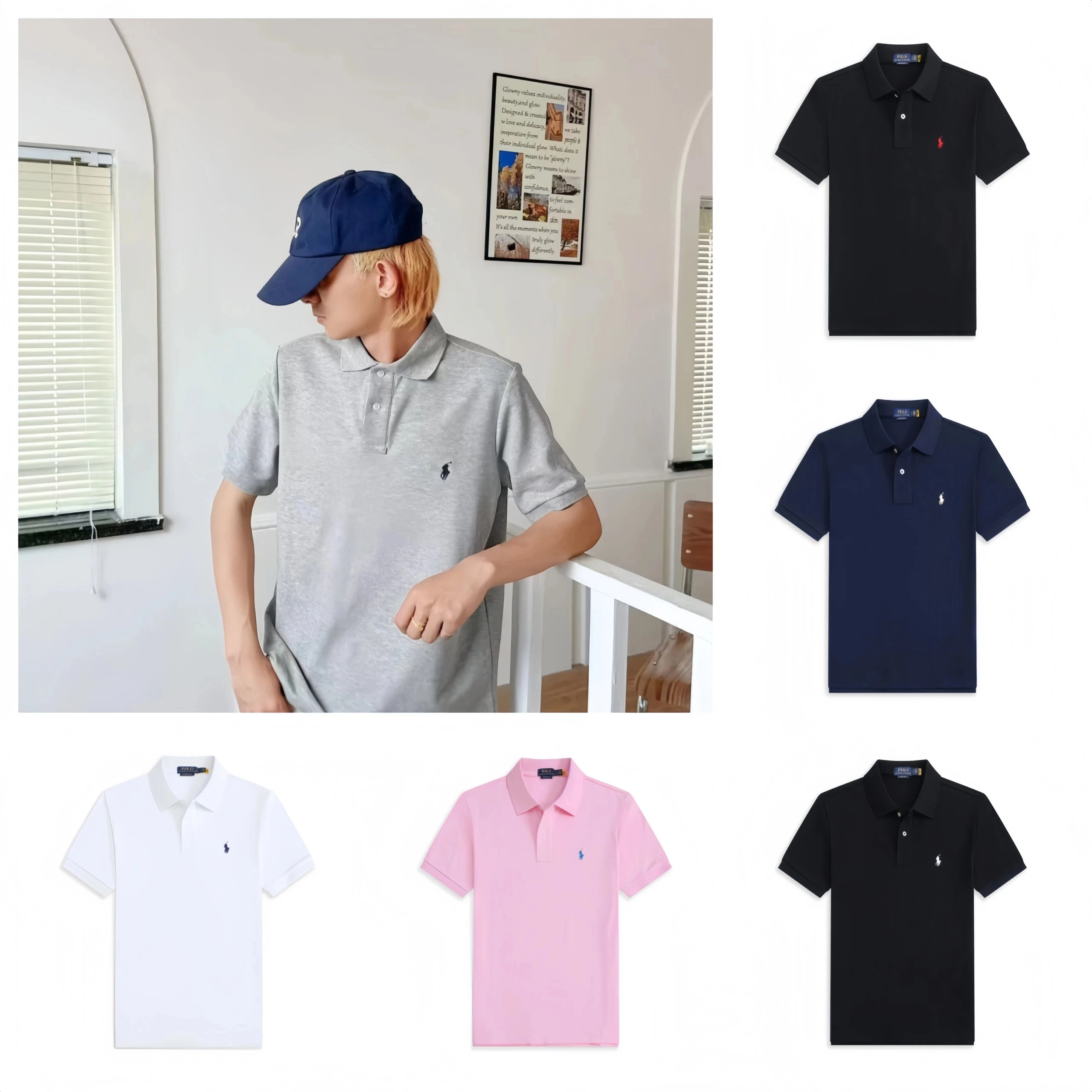 Polo Ralph Lauren Classic Fit Cotton Pique Polo Shirt - Gray