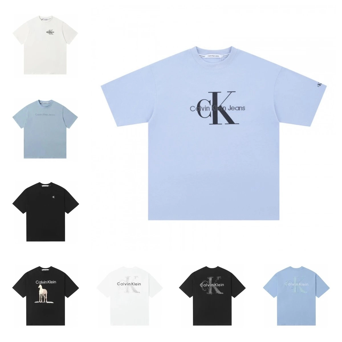 Calvin Klein Jeans Oversized Logo T-Shirt Light Blue
