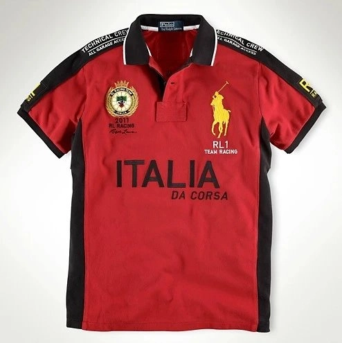 Polo Ralph Lauren RL1 Team Racing Italia Da Corsa Red Polo Shirt
