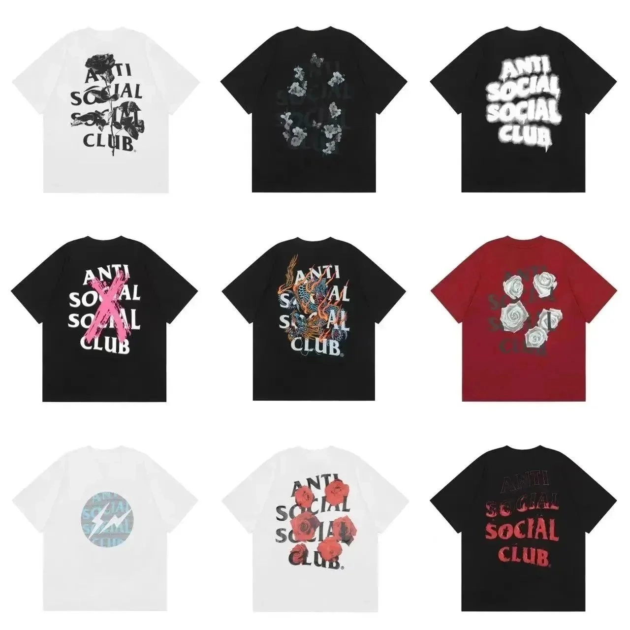 Anti Social Social Club Floral Rose Black T-Shirt