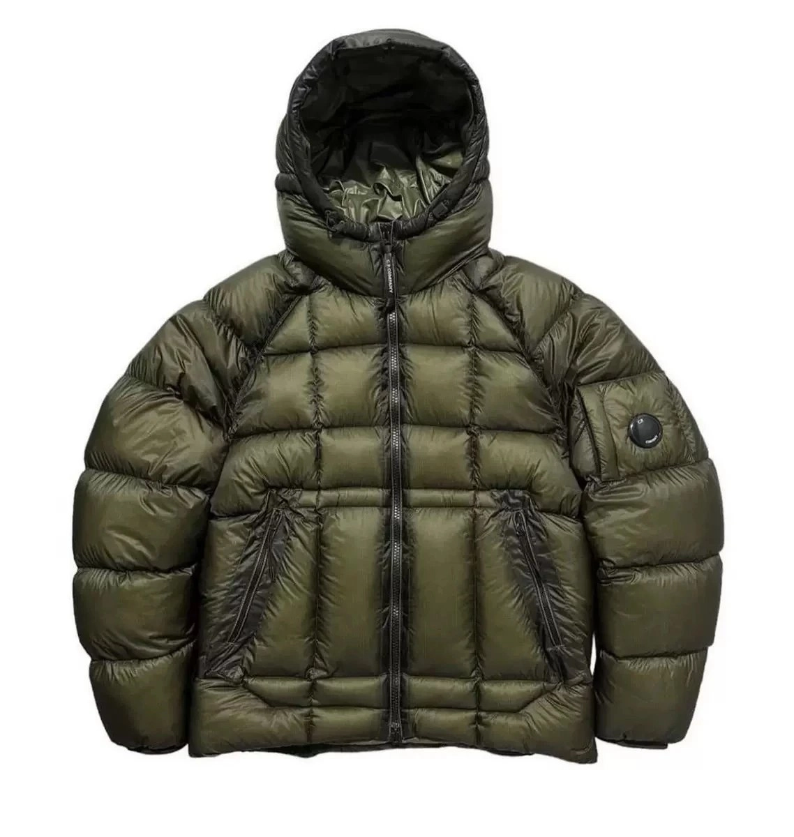 Moncler Genius 70s Puffer Jacket Olive Green Quilted Hooded