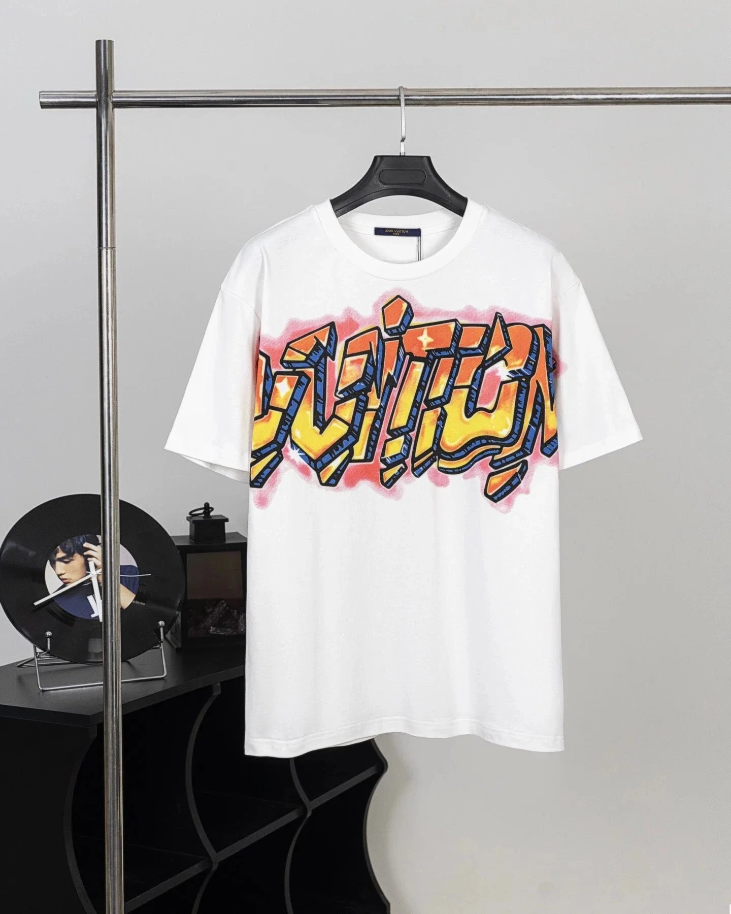 Louis Vuitton Graffiti Print White Cotton T-Shirt