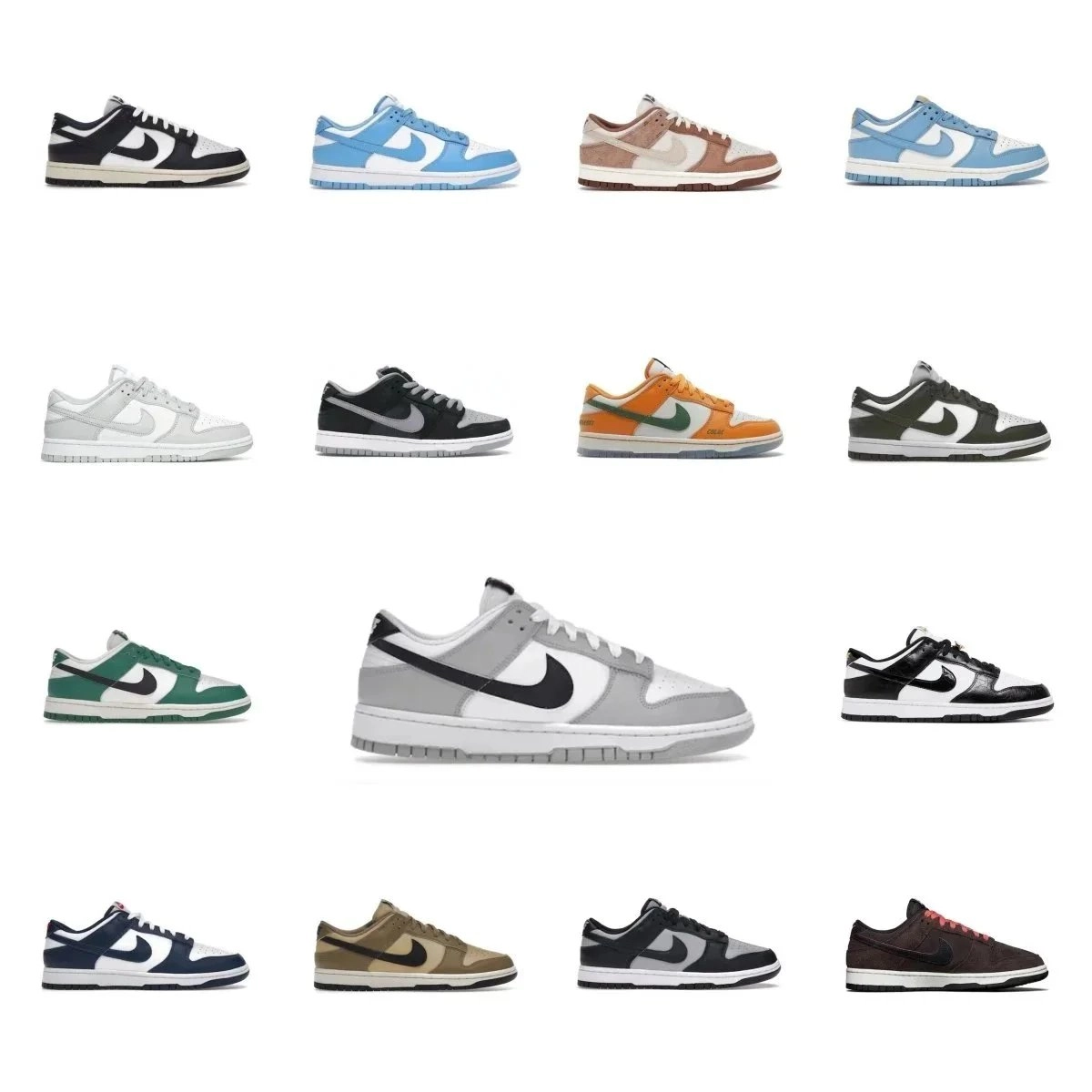 Nike Dunk Low Grey/White/Black Premium Leather Sneaker