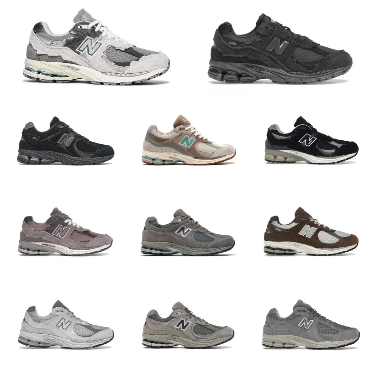 New Balance 2002R Grey Mesh Deconstructed Running Shoe