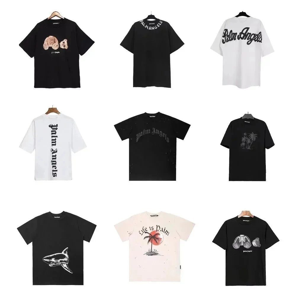 Palm Angels Bear Embroidered Black T-Shirt Oversized Fit