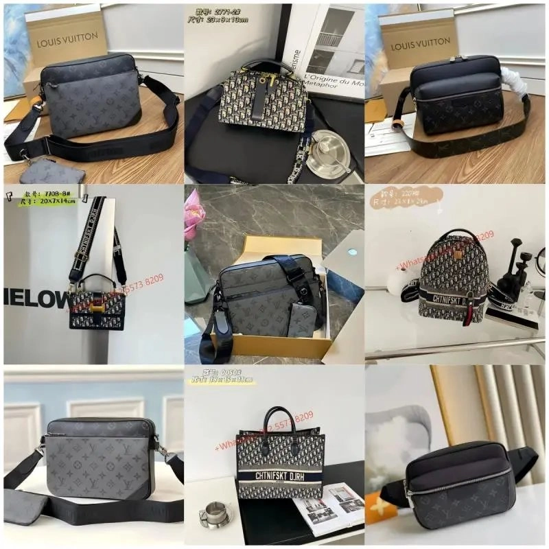 Louis Vuitton Monogram Grey Messenger Bag with Adjustable Strap