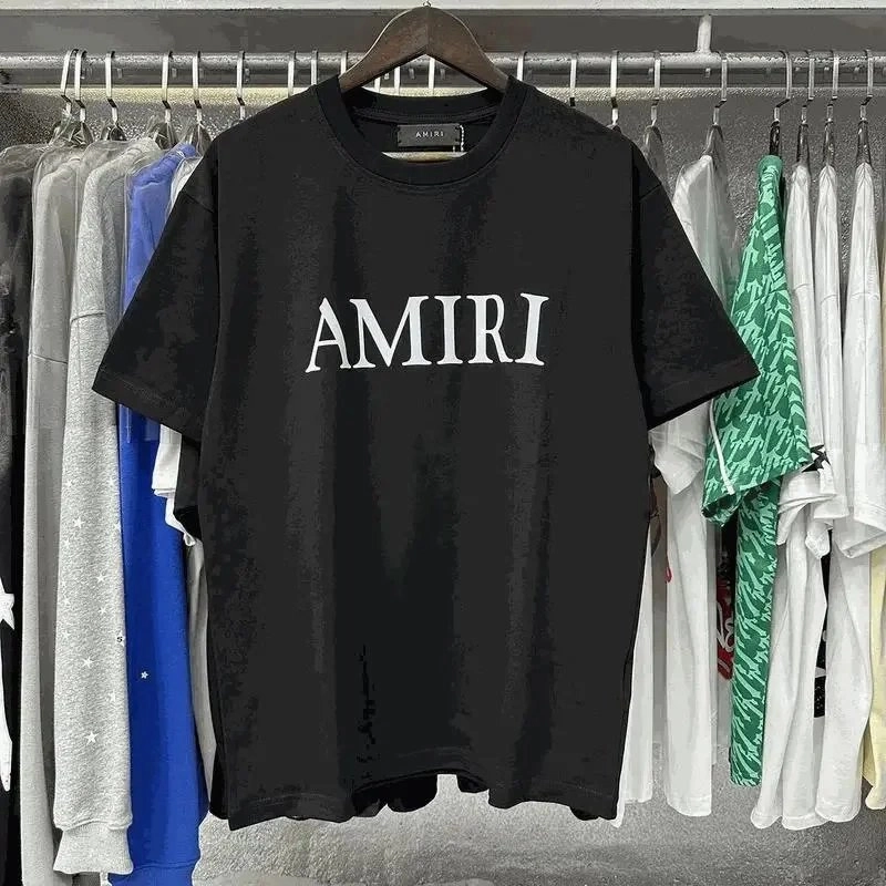 AMIRI Bold Logo Print Black Oversized T-Shirt