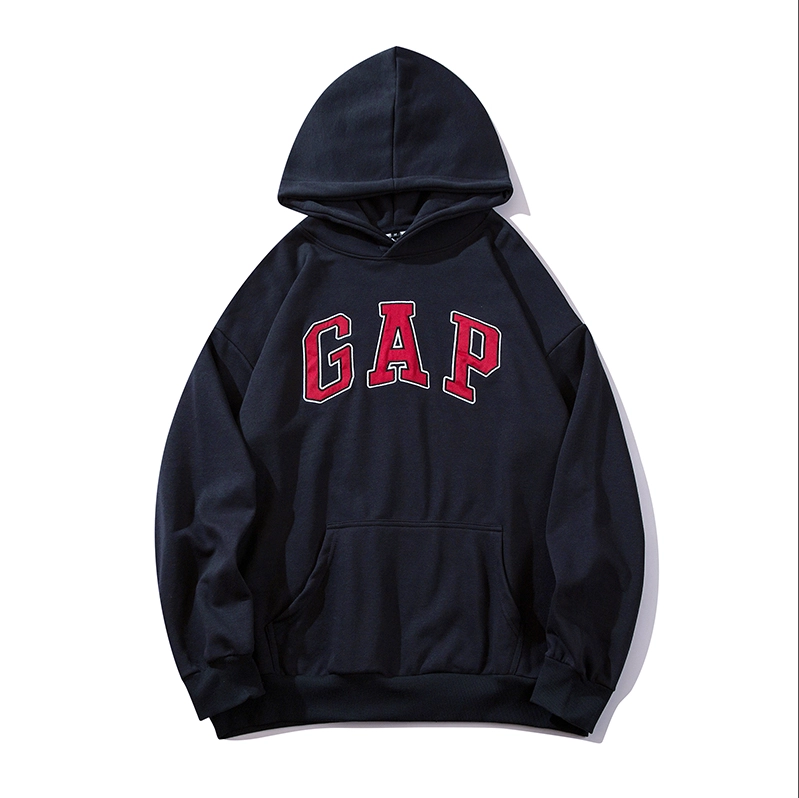 GAP Classic Arch Logo Hoodie - Navy Blue with Red Lettering