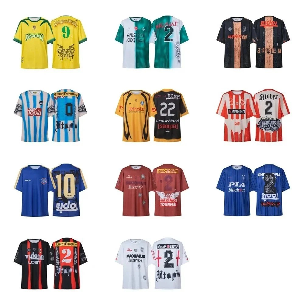 Eidol Custom Soccer Jersey - Yellow Green Dragon Print #9