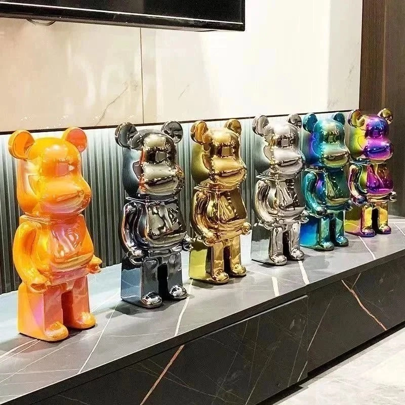 Bearbrick 400% Chrome Gold Reflective Collectible Figure