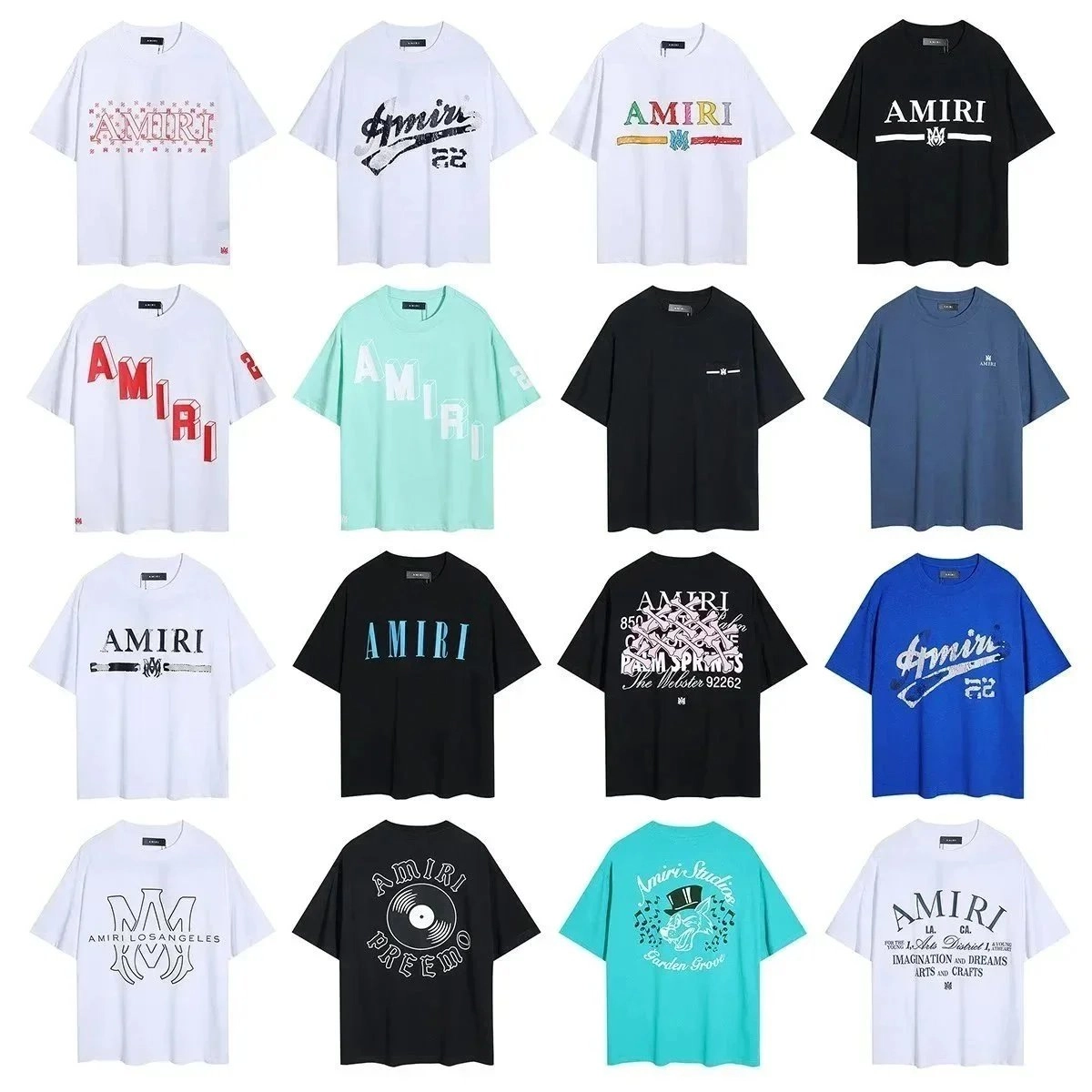 AMIRI Logo Graphic Print Oversized T-Shirt - White Red 3D Text
