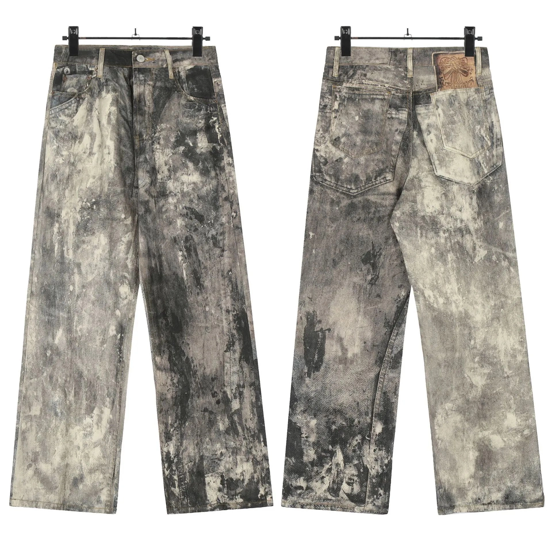Levi's 501 Distressed Acid-Wash Denim Jeans - Heavy Bleach Effect