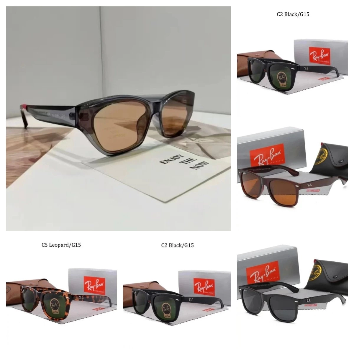 Ray-Ban Wayfarer Classic Sunglasses C2 Black G15 Lens