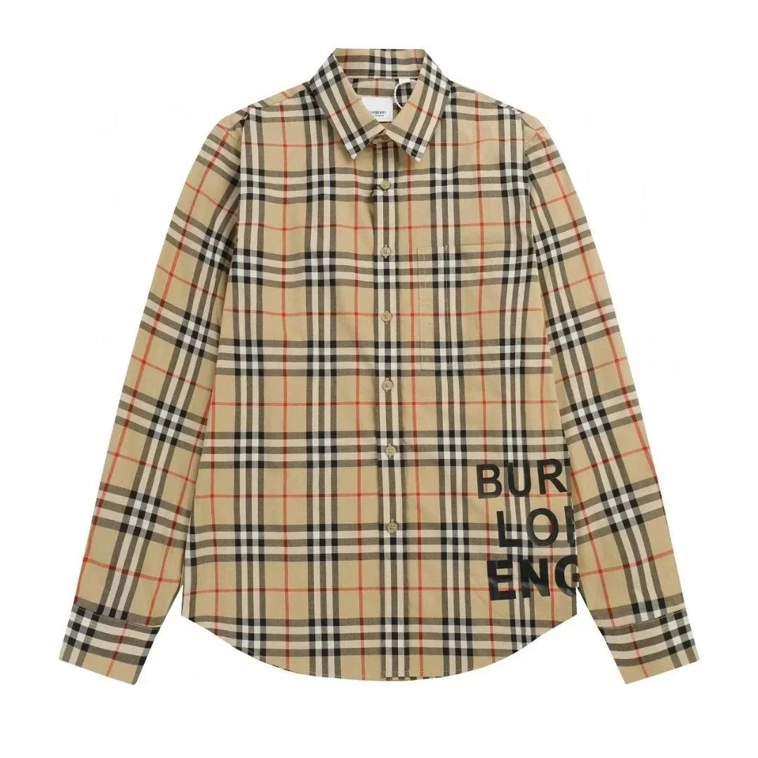 Burberry Vintage Check Cotton Shirt with Logo Print