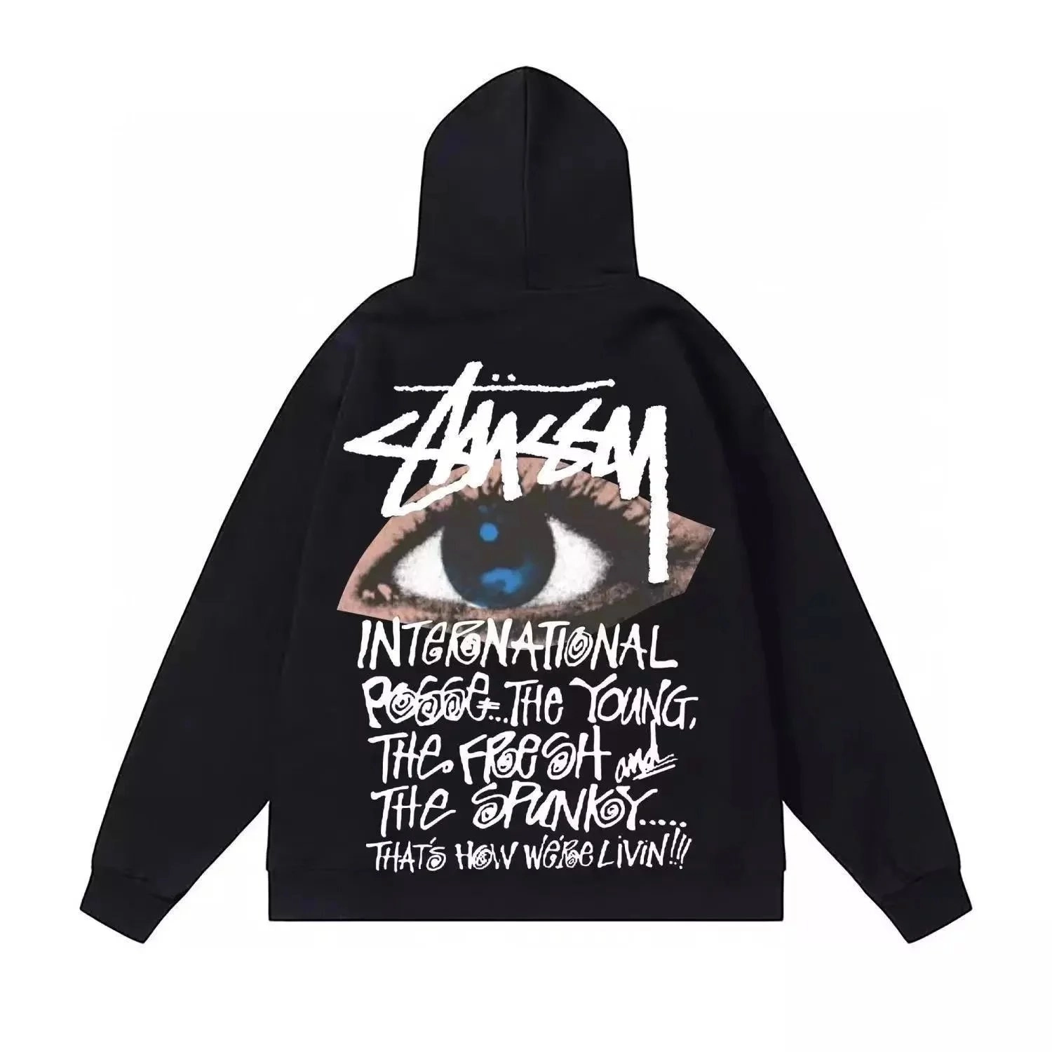 Stussy Eye Graphic Hoodie Black