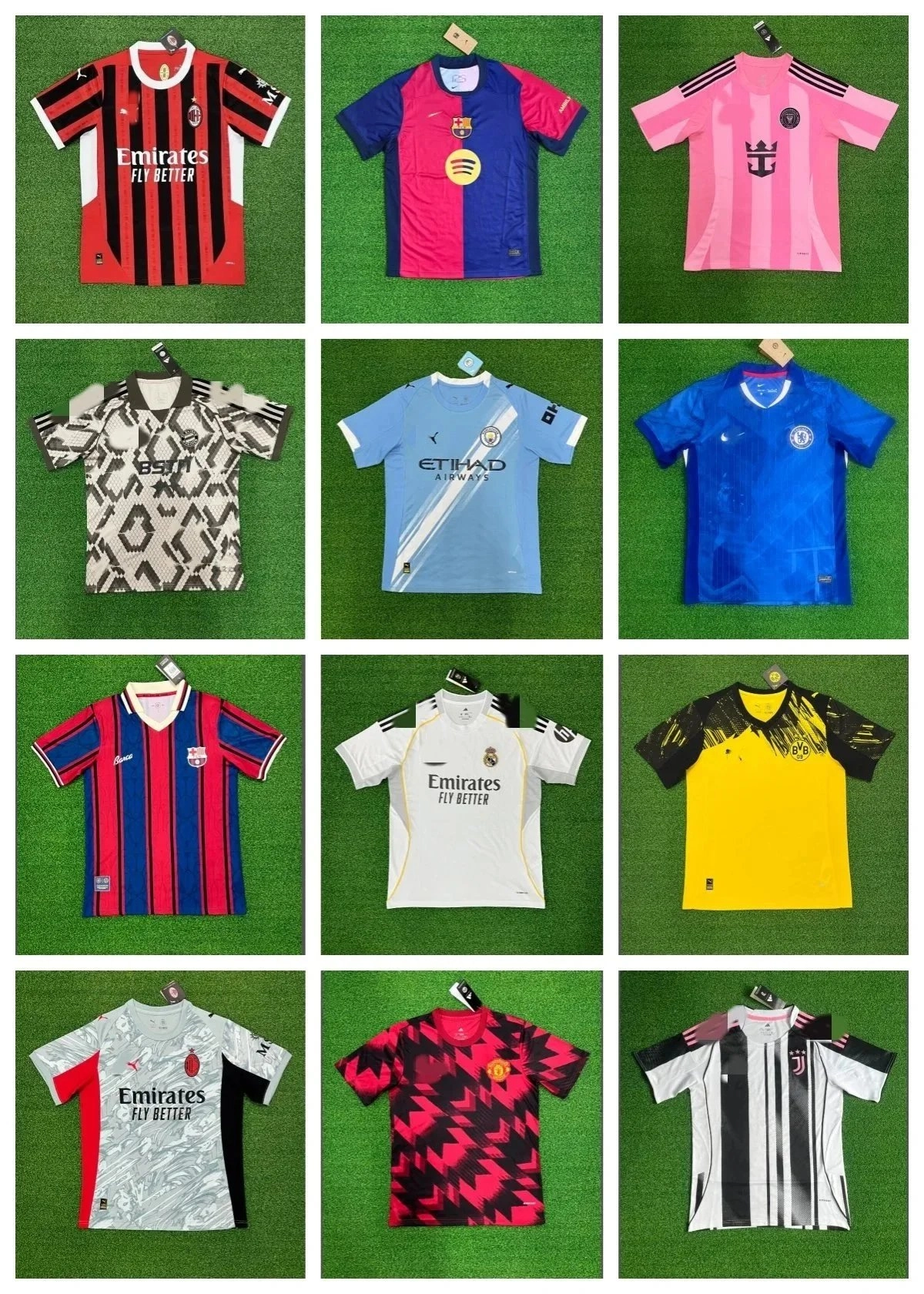 AC Milan 2023-24 Home Jersey Red-Black Stripes Emirates Sponsor