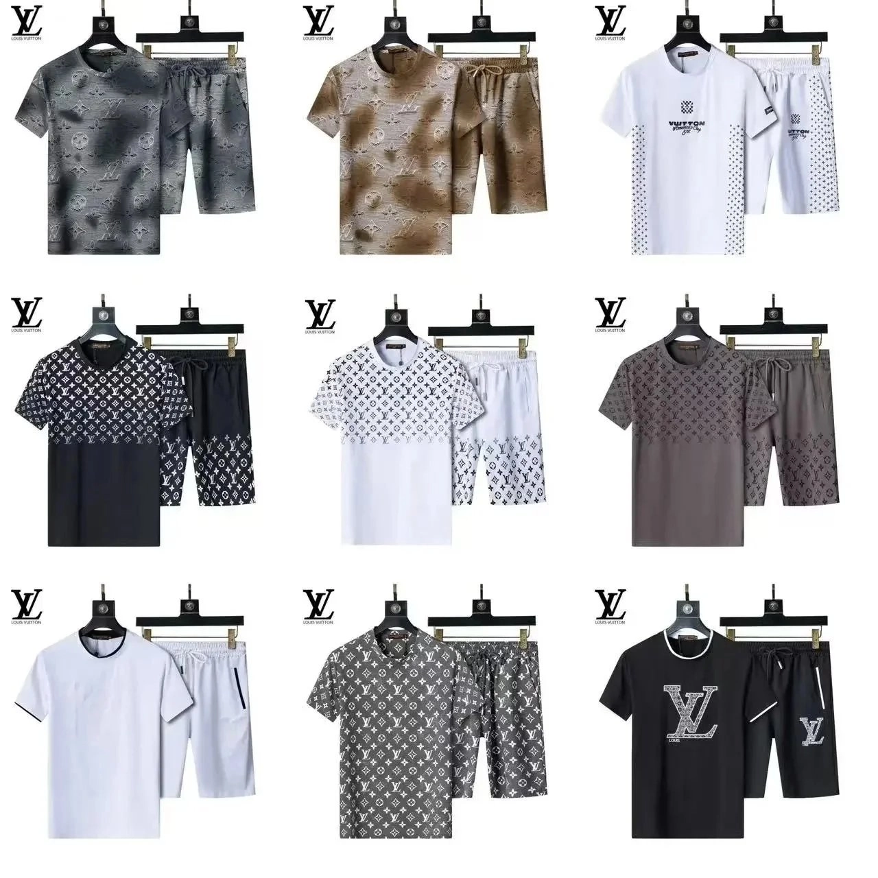Louis Vuitton Monogram Gradient Print T-Shirt and Shorts Set