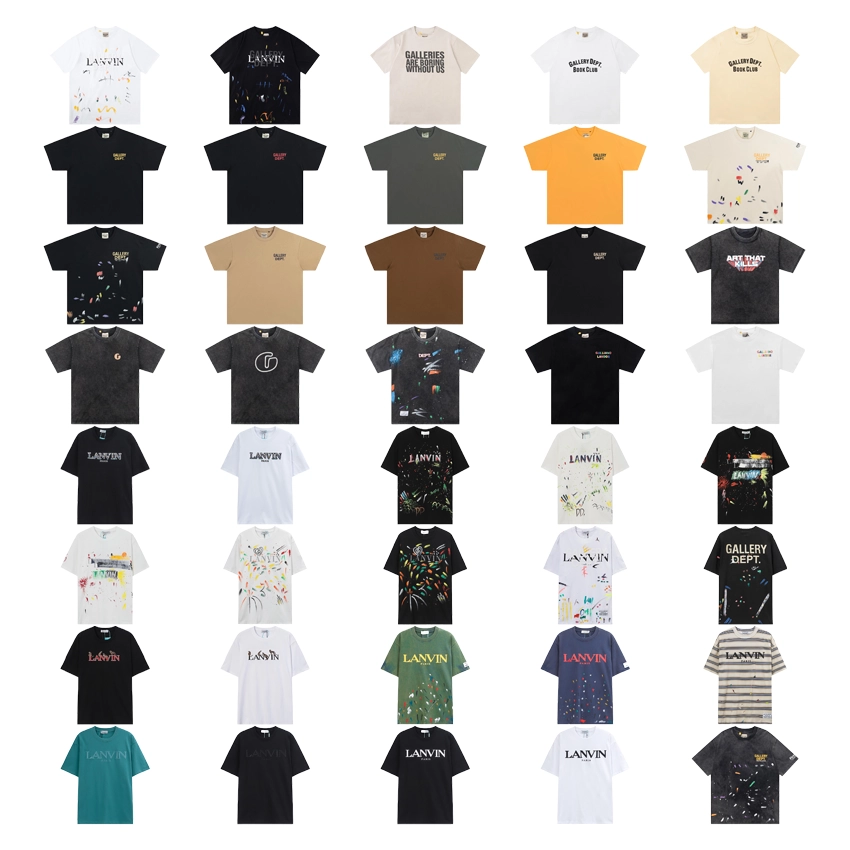 LANVIN Gallery Dept. Paint Splatter Graphic T-Shirt Black