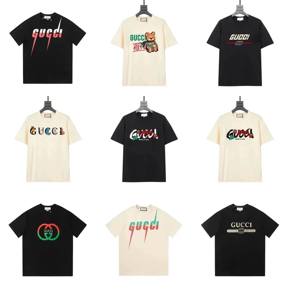 Gucci Lightning Bolt Logo T-Shirt Black