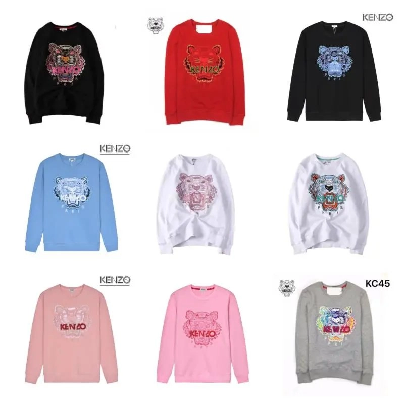 KENZO Tiger Embroidered Crewneck Sweatshirt - Red